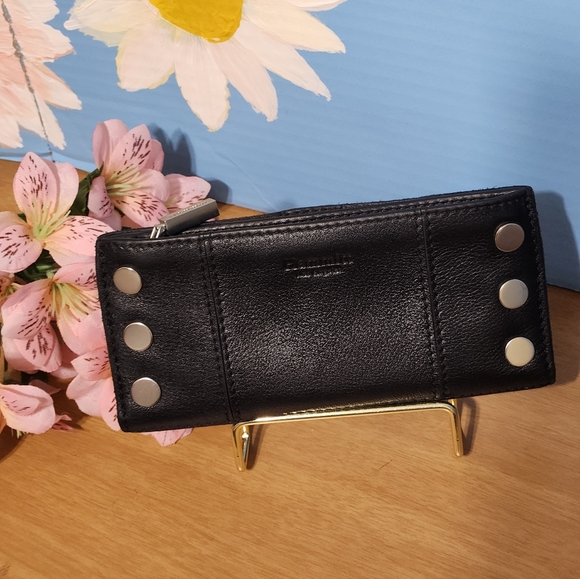 Hammitt Black with Brushed Silver 110 North Wallet - Picture 1 of 5
